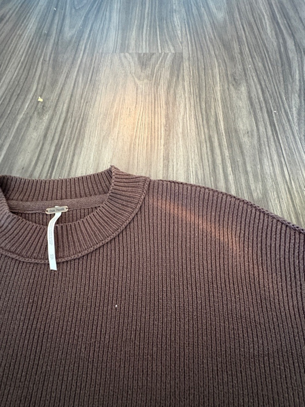 Free People | Easy Street Tunic in Chocolate Brown Preppy Knit Casual Loungewear - Picture 7 of 15